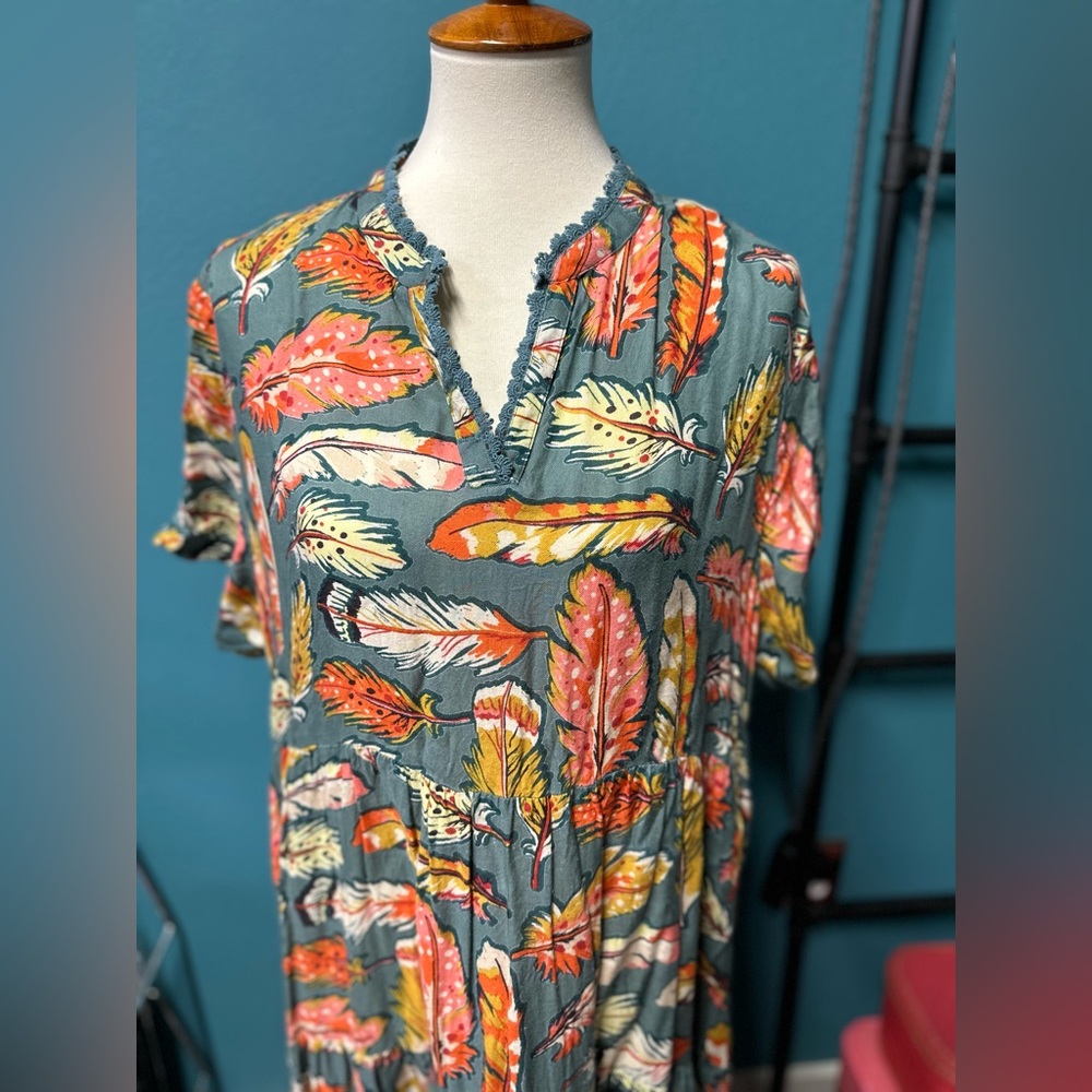 DDR viscose feather dress